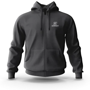 Felpa Eurosup con cappuccio full zip - Logo ricamato lato cuore